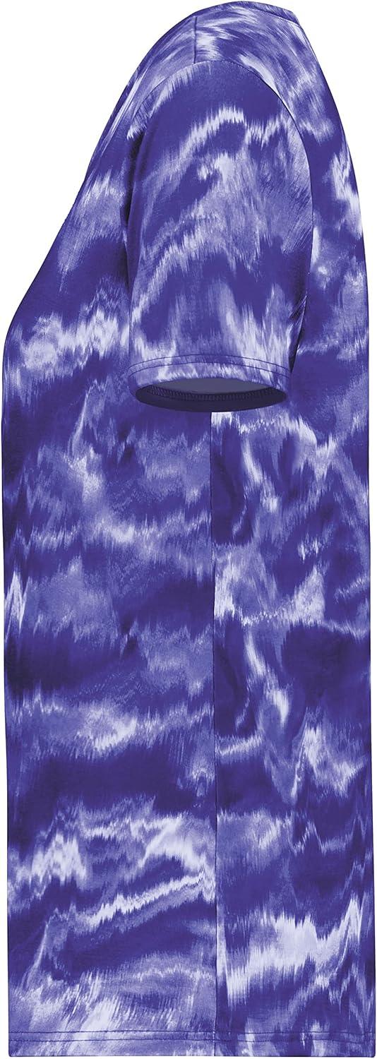 imageHolloway Womens Ladies Stock CottonTouch Poly TeePurple Shockwave Print