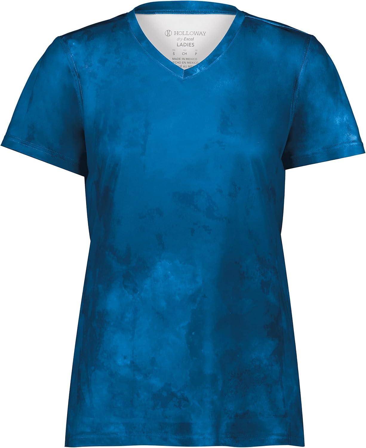 imageHolloway Womens Ladies Stock CottonTouch Poly TeeRoyal Cloud Print