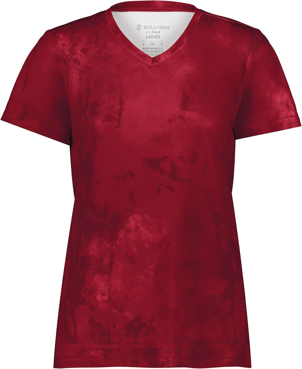 imageHolloway Womens Ladies Stock CottonTouch Poly TeeScarlet Cloud Print