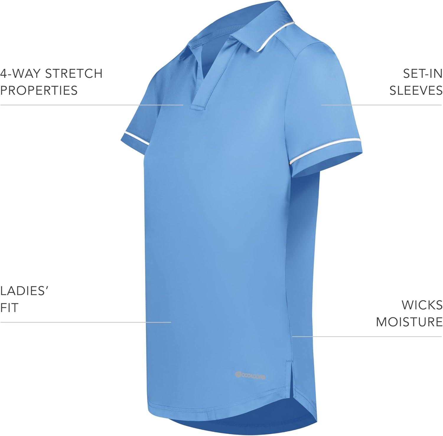 imageHolloway Womens Performance Polo Powered by CoolcoreColumbia BlueWhite