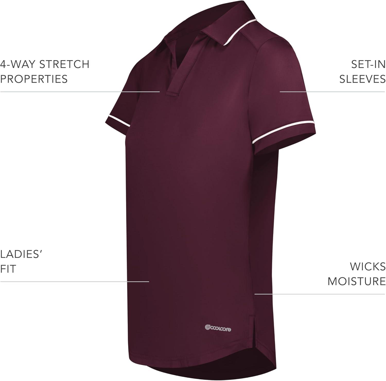 imageHolloway Womens Performance Polo Powered by CoolcoreMaroonWhite
