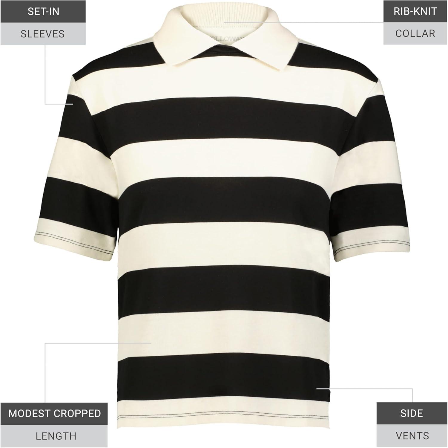 imageHolloway Womens Prep Street Rugby CropAlabasterVintage Black