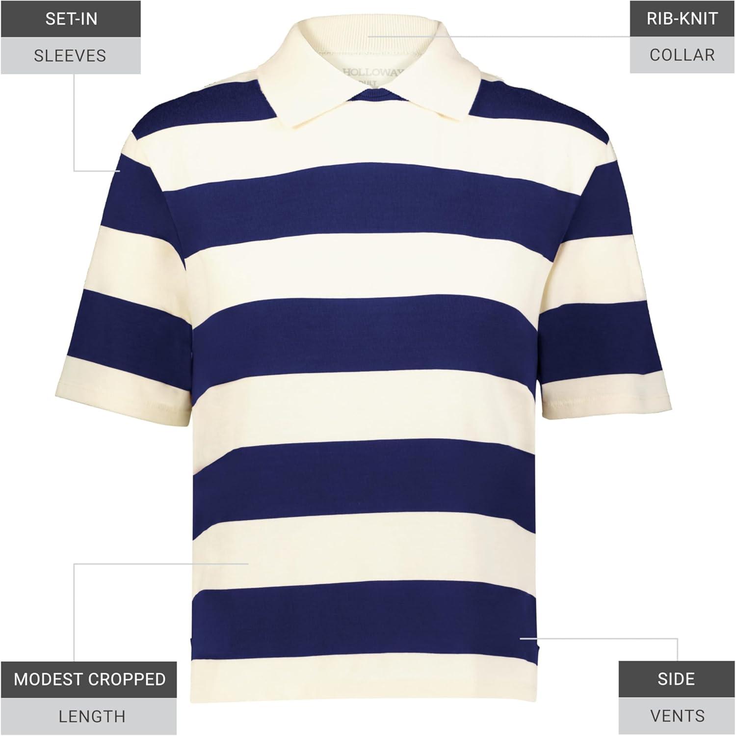 imageHolloway Womens Prep Street Rugby CropAlabasterVintage Navy