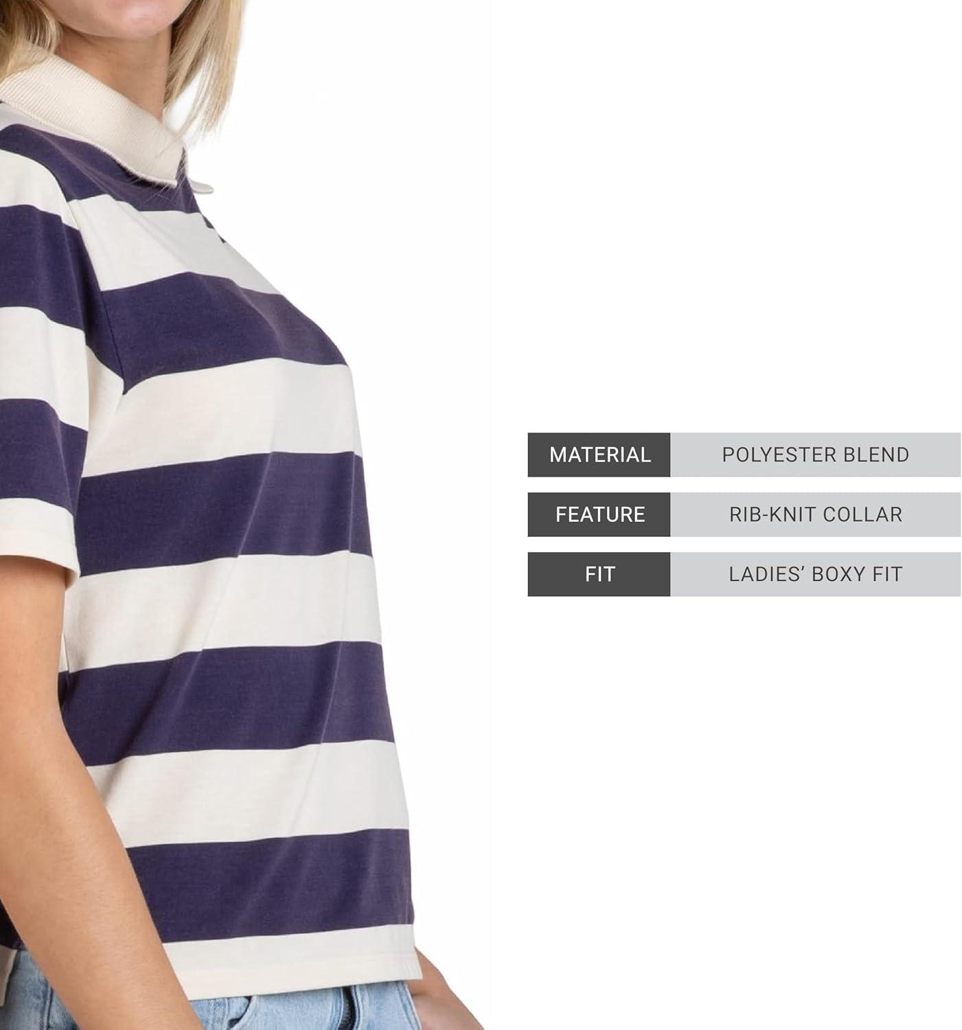 imageHolloway Womens Prep Street Rugby CropAlabasterVintage Navy