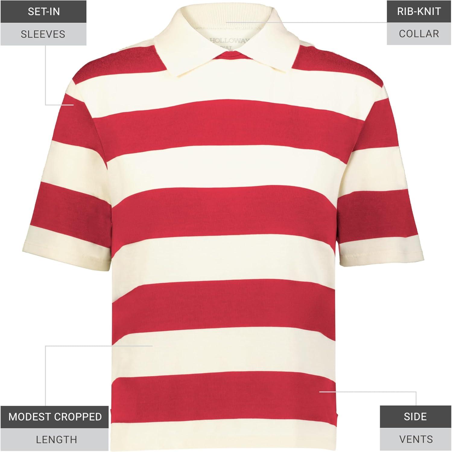 imageHolloway Womens Prep Street Rugby CropAlabasterVintage Scarlet