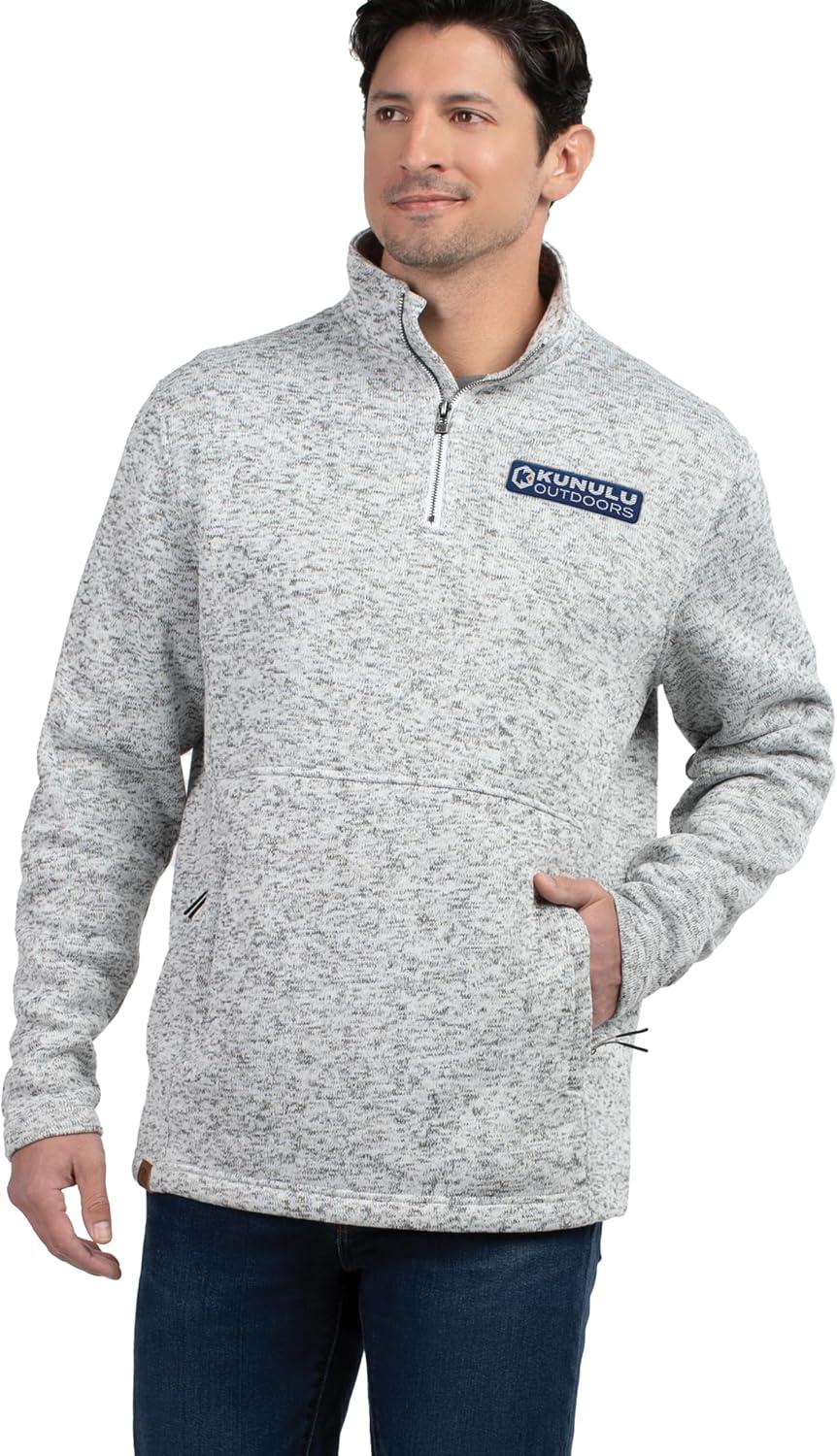 imageHolloway mens Alpine Sweater Fleece 14 Zip PulloverBlack Heather