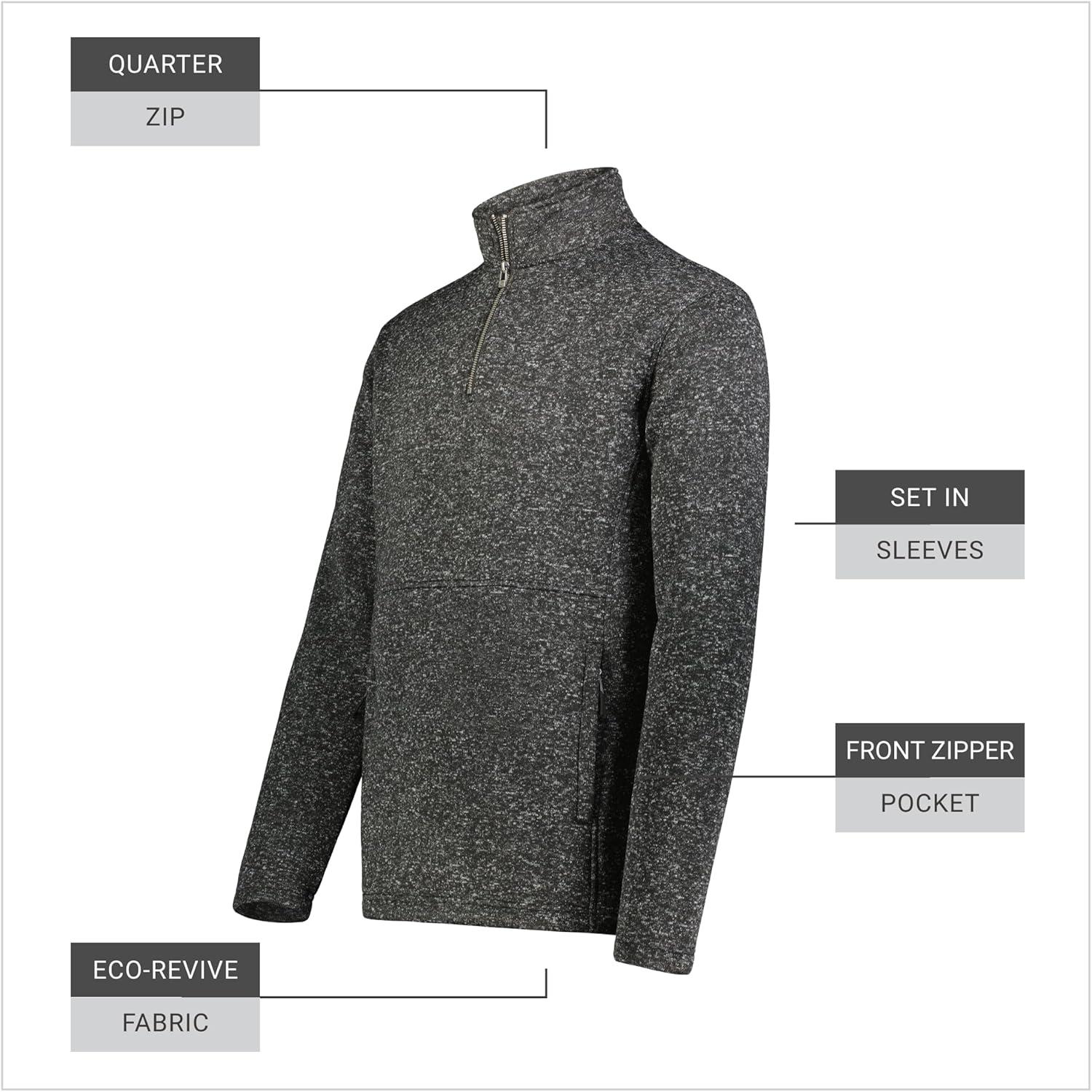 imageHolloway mens Alpine Sweater Fleece 14 Zip PulloverBlack Heather