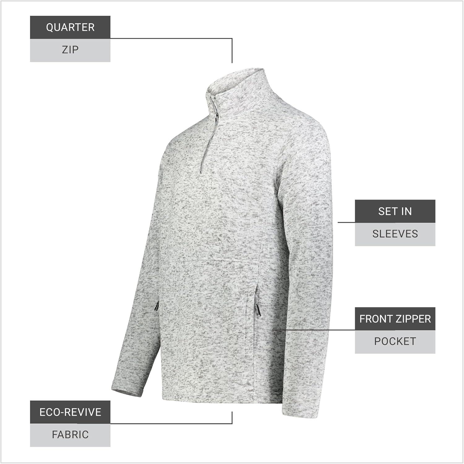 imageHolloway mens Alpine Sweater Fleece 14 Zip PulloverSilver Heather