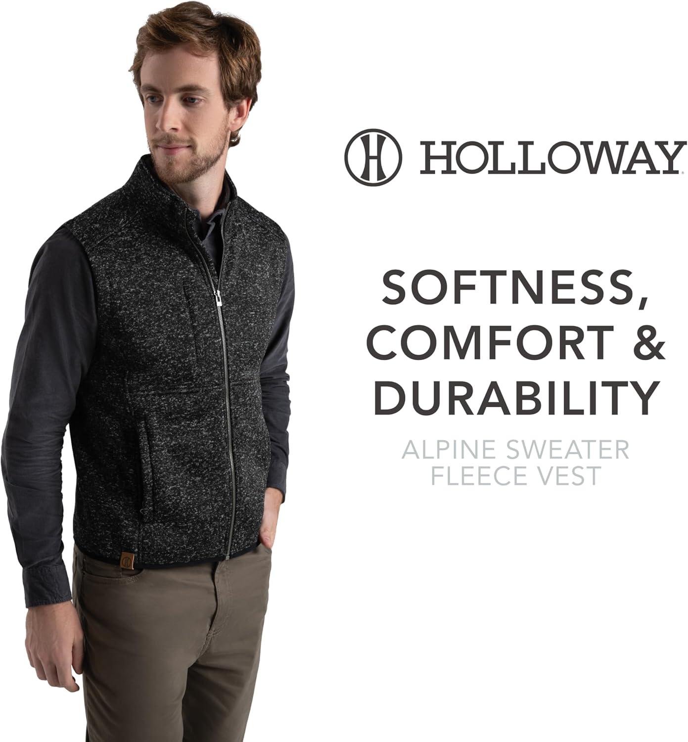 imageHolloway mens Holloway Alpine Sweater Fleece VestBlack Heather