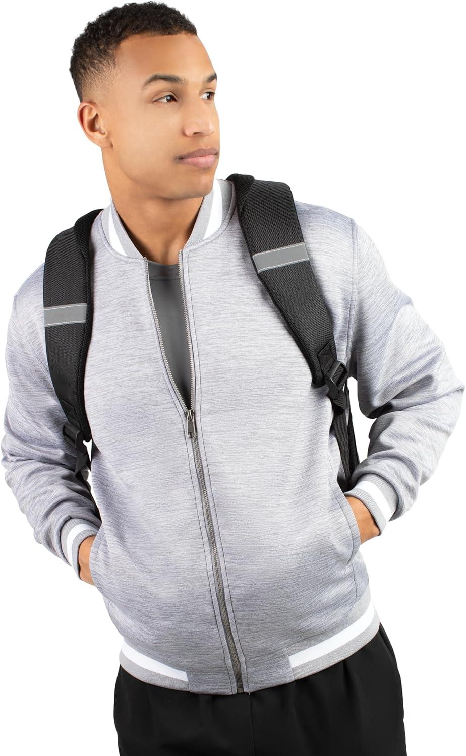 imageHolloway mens Holloway Vstreet Full Zip JacketAthletic HeatherWhite