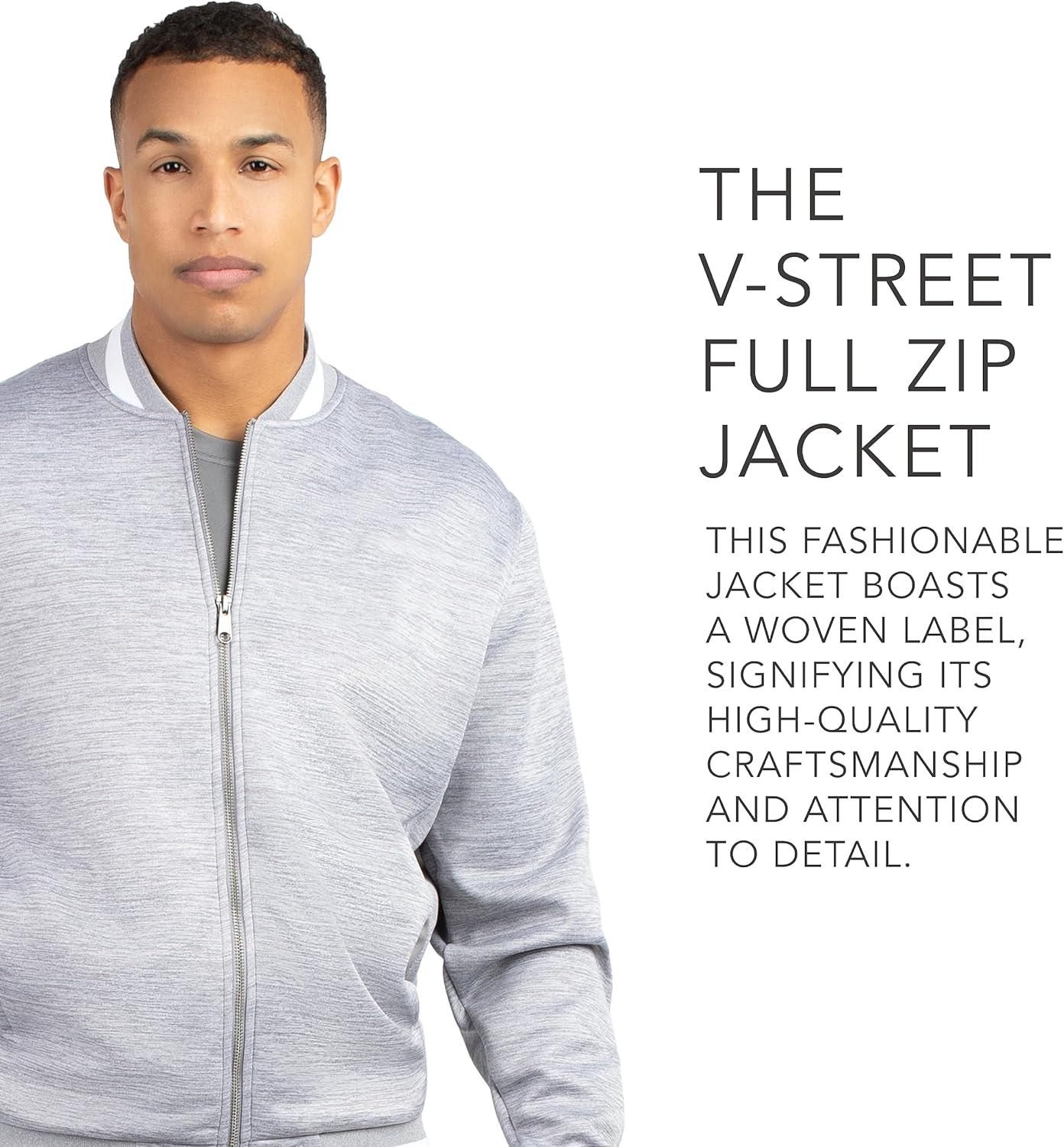 imageHolloway mens Holloway Vstreet Full Zip JacketAthletic HeatherWhite