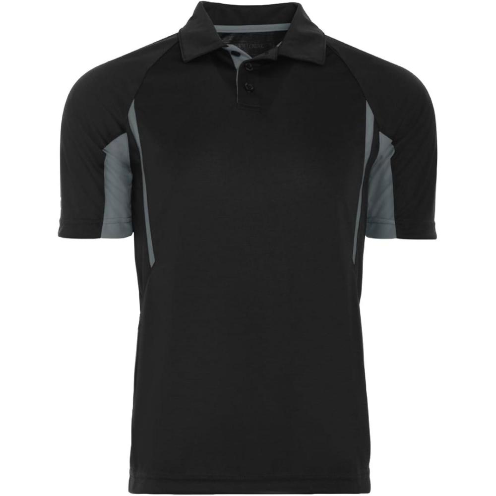 imageHolloway Avenger Golf Shirts for Men TagFree Athletic Short Sleeve PoloBlackGraphite