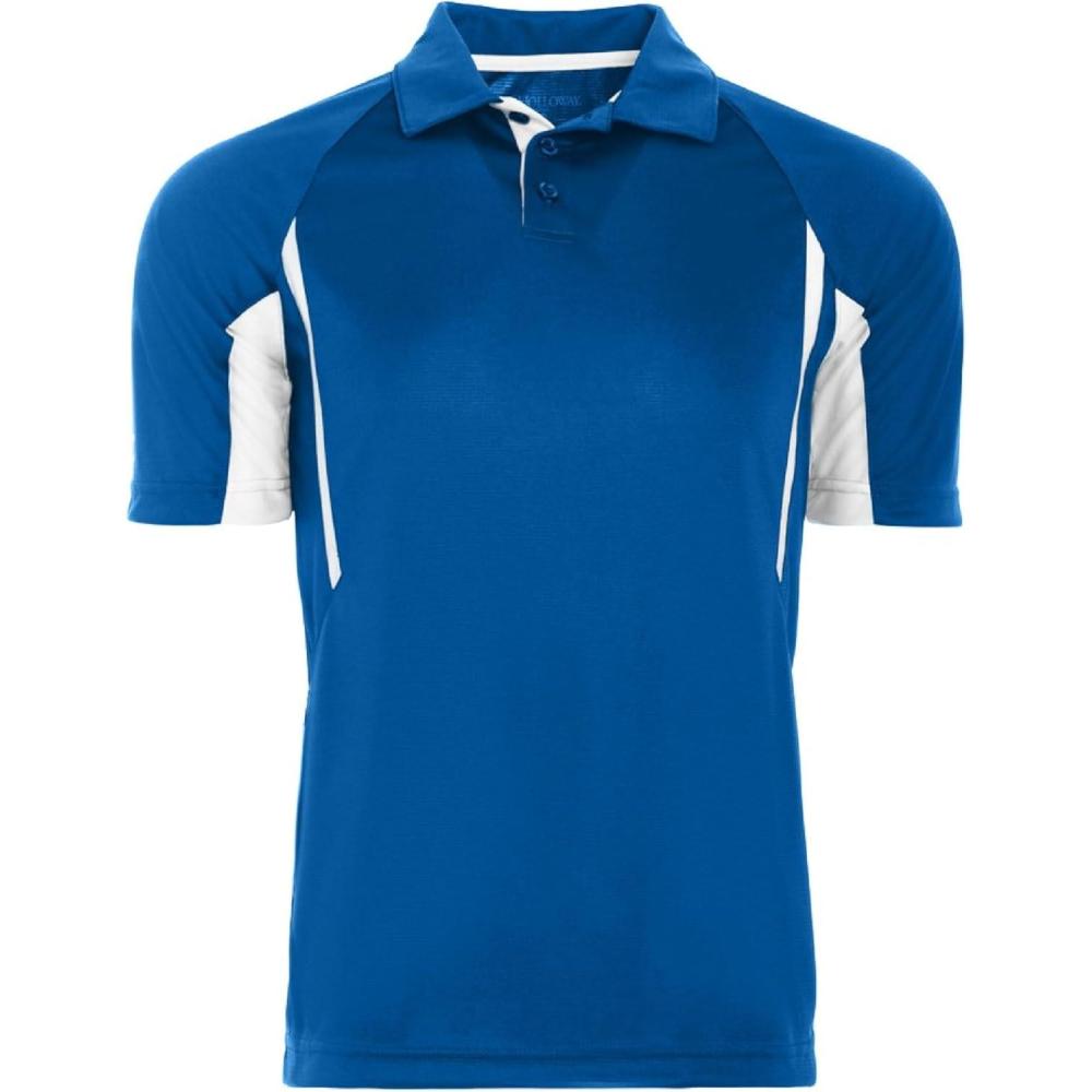 imageHolloway Avenger Golf Shirts for Men TagFree Athletic Short Sleeve PoloRoyal  White