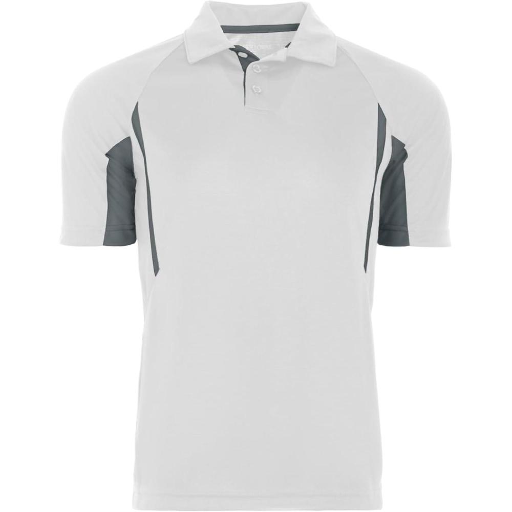 imageHolloway Avenger Golf Shirts for Men TagFree Athletic Short Sleeve PoloWhite Graphite