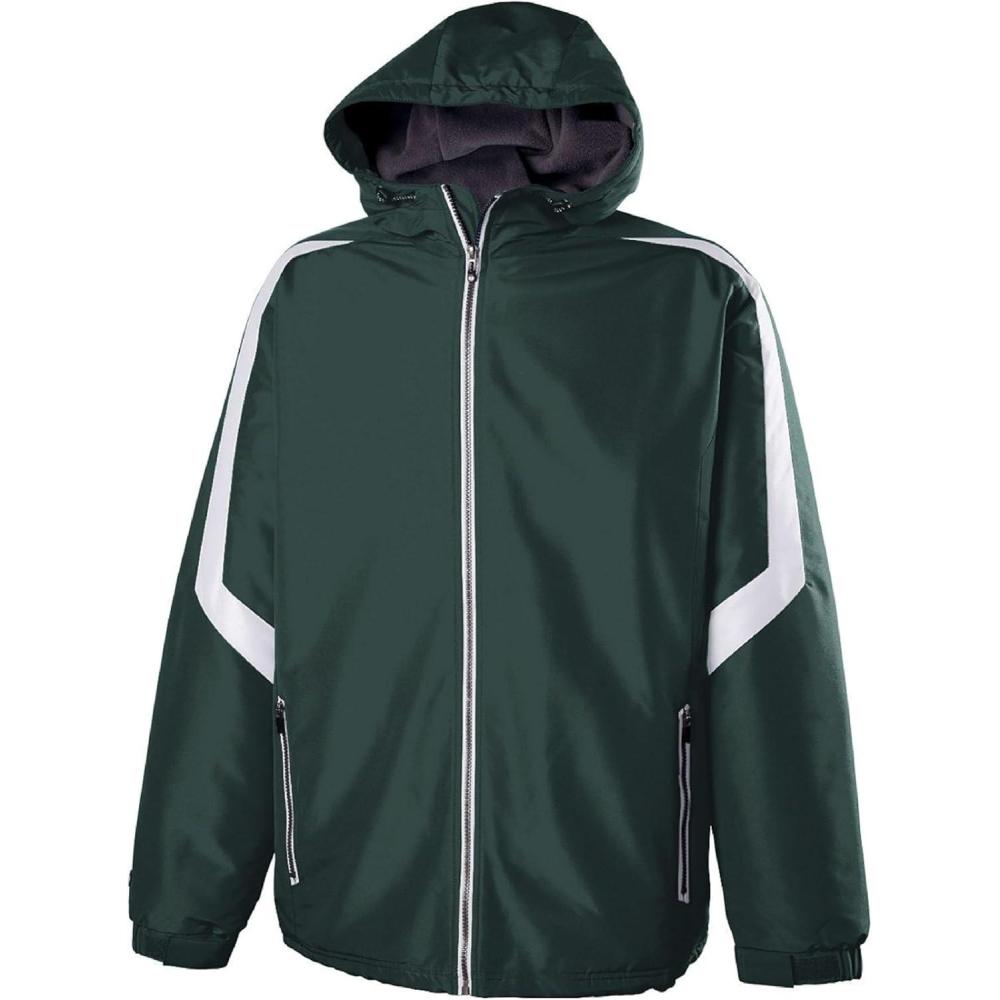 imageHolloway Charger JacketWaterResistant Stylish Outerwear with Athletic Fit Perfect for Active MenDark Green White
