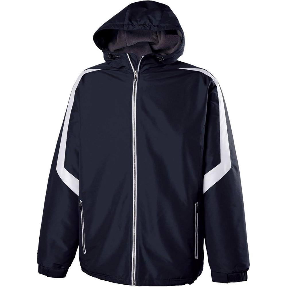 imageHolloway Charger JacketWaterResistant Stylish Outerwear with Athletic Fit Perfect for Active MenNavy White