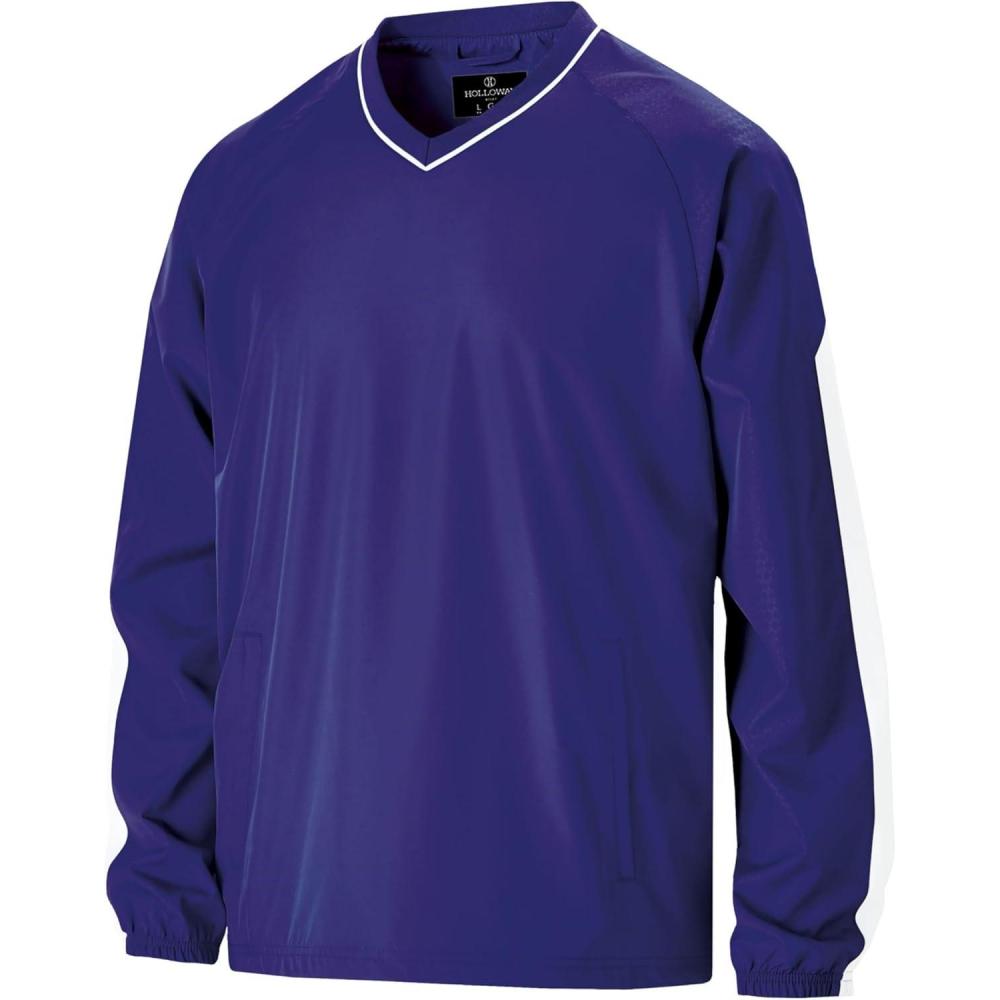 imageHolloway Mens Bionic Pullover WindshirtPurpleWhite