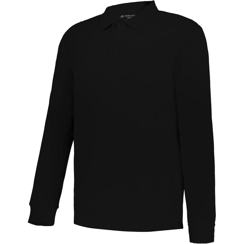 imageHolloway Mens Core Cotton Long Sleeve PoloBlack