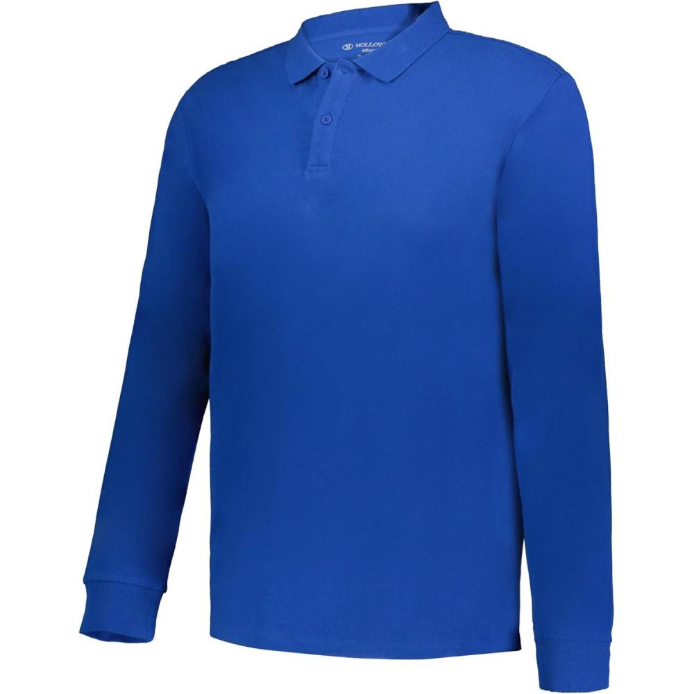 imageHolloway Mens Core Cotton Long Sleeve PoloRoyal