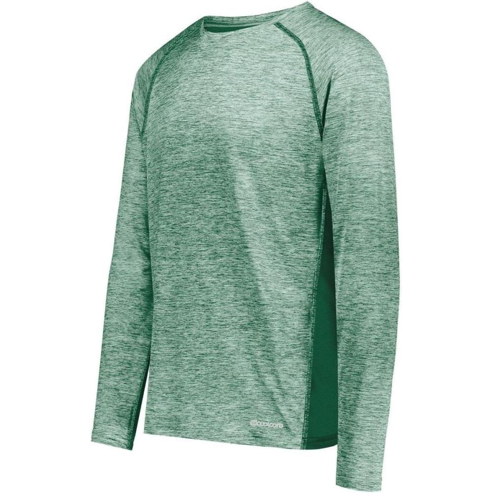 imageHolloway Mens Sportswear Electrify Powered by Coolcore Long Sleeve TeeDark Green Heather