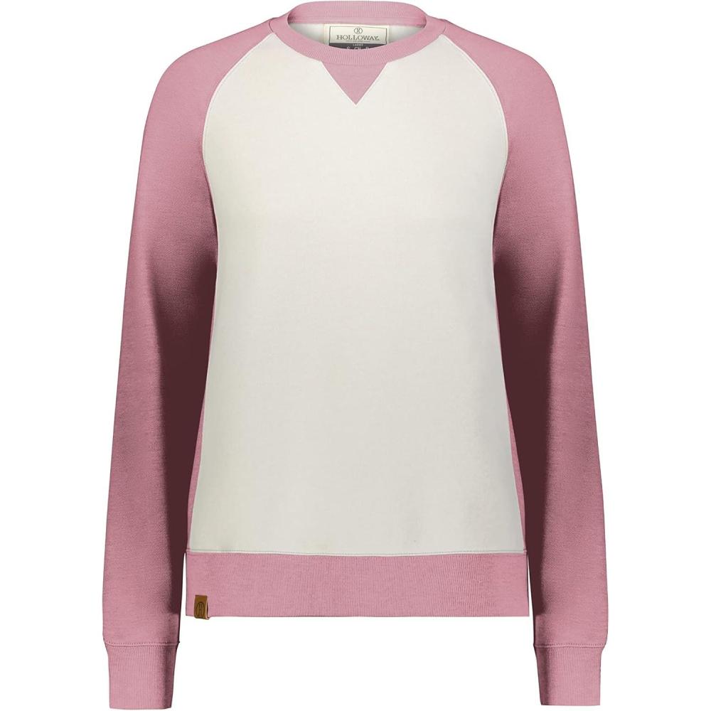 imageHolloway Womens Ladies AllAmerican Fleece CrewDusty Rose HeatherBirch