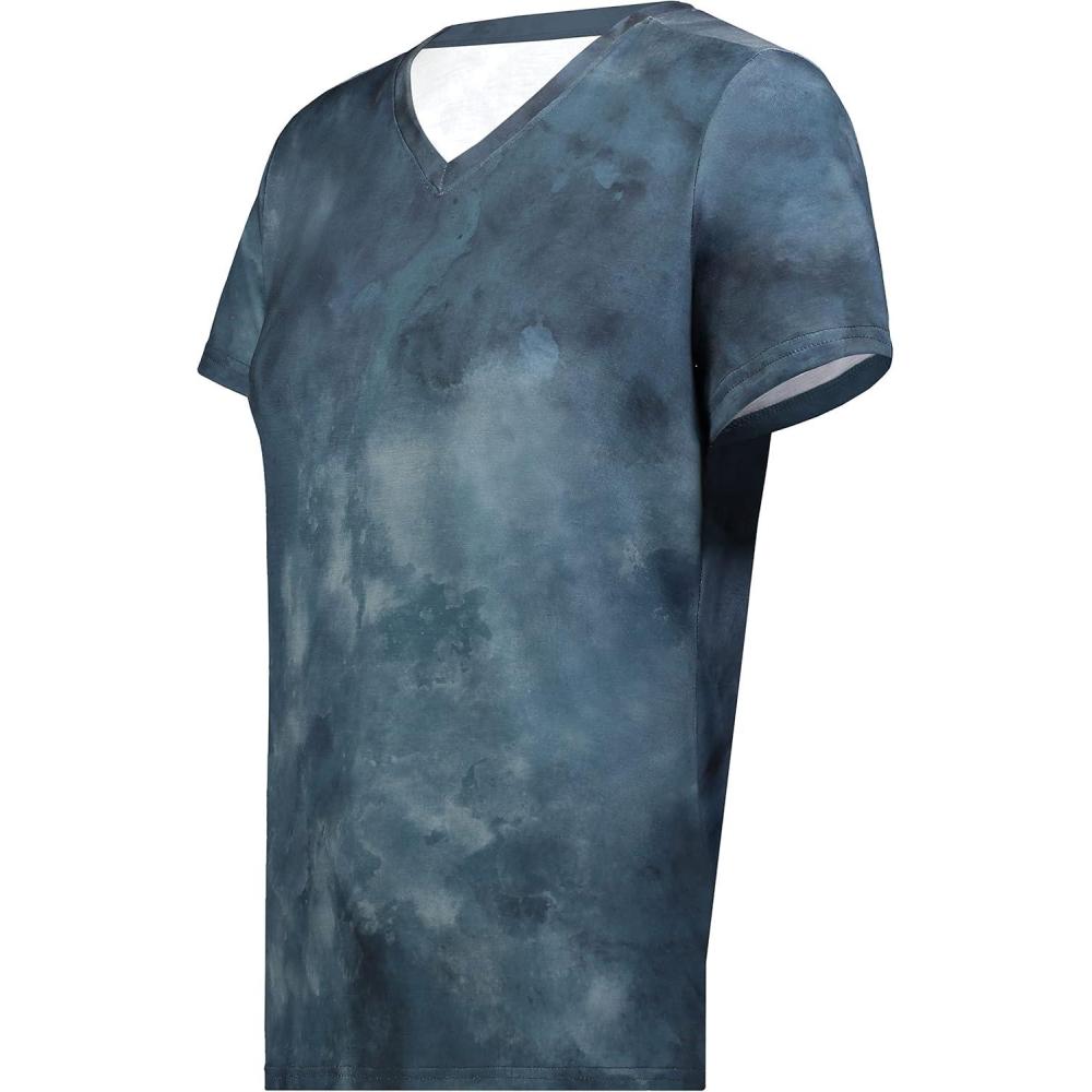 imageHolloway Womens Ladies Stock CottonTouch Poly TeeStorm Cloud Print