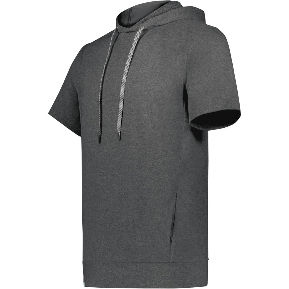 imageHolloway mens Ventura Soft Knit Short Sleeve Hoodie  Athletic Sweatshirt for Men for Training Gym Or Casual WearCarbon Heather