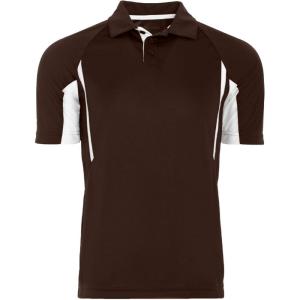 Holloway Avenger Golf Shirts for Men, Tag-Free Athletic Short Sleeve Polo(Brown | White)