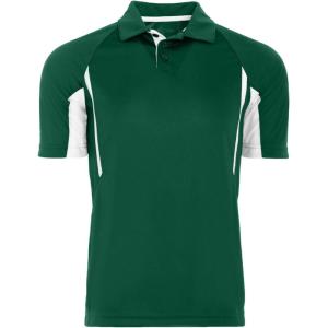 Holloway Avenger Golf Shirts for Men, Tag-Free Athletic Short Sleeve Polo(Forest Green | White)