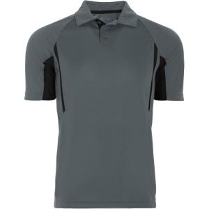 Holloway Avenger Golf Shirts for Men, Tag-Free Athletic Short Sleeve Polo(Graphite/Black)