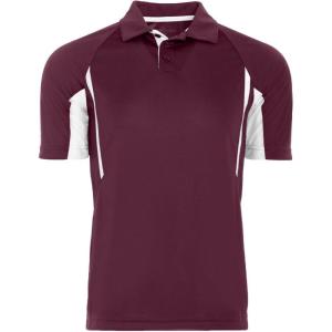 Holloway Avenger Golf Shirts for Men, Tag-Free Athletic Short Sleeve Polo(Maroon | White)