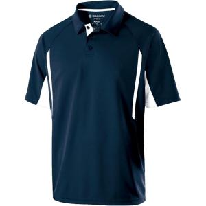 Holloway Avenger Golf Shirts for Men, Tag-Free Athletic Short Sleeve Polo(Navy | White)