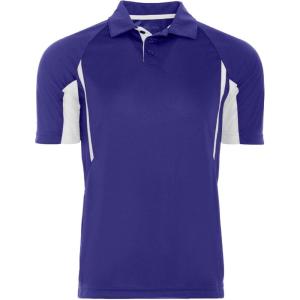 Holloway Avenger Golf Shirts for Men, Tag-Free Athletic Short Sleeve Polo(Purple | White)