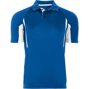 Holloway Avenger Golf Shirts for Men, Tag-Free Athletic Short Sleeve Polo(Royal | White)
