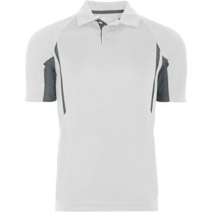 Holloway Avenger Golf Shirts for Men, Tag-Free Athletic Short Sleeve Polo(White | Graphite)
