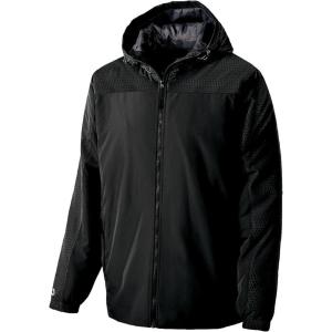 Holloway Bionic Hooded Jacket – Men’s All-weather Athletic Gear Crafted for Athletes and Teams(Black | Carbon)