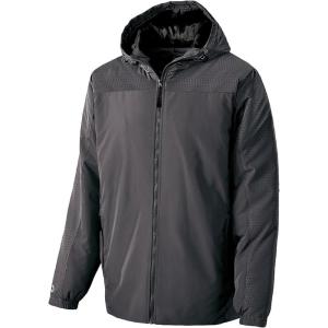 Holloway Bionic Hooded Jacket – Men’s All-weather Athletic Gear Crafted for Athletes and Teams(Carbon/Black)