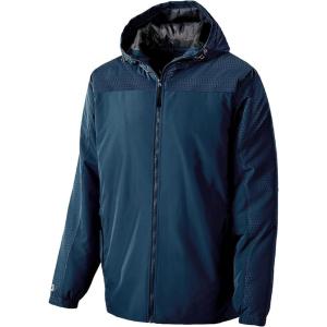 Holloway Bionic Hooded Jacket – Men’s All-weather Athletic Gear Crafted for Athletes and Teams(Navy/Carbon)