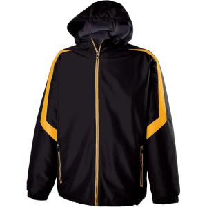 Holloway Charger Jacket-Water-Resistant Stylish Outerwear with Athletic Fit Perfect for Active Men(Black | Gold)