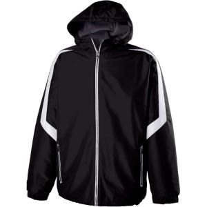 Holloway Charger Jacket-Water-Resistant Stylish Outerwear with Athletic Fit Perfect for Active Men(Black | White)