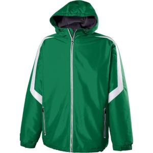 Holloway Charger Jacket-Water-Resistant Stylish Outerwear with Athletic Fit Perfect for Active Men(Kelly Green | White)