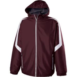 Holloway Charger Jacket-Water-Resistant Stylish Outerwear with Athletic Fit Perfect for Active Men(Maroon | White)