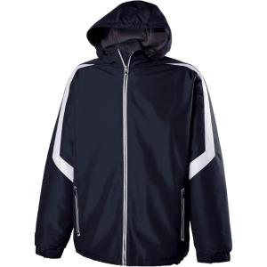 Holloway Charger Jacket-Water-Resistant Stylish Outerwear with Athletic Fit Perfect for Active Men(Navy | White)
