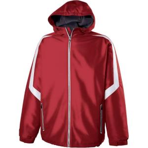 Holloway Charger Jacket-Water-Resistant Stylish Outerwear with Athletic Fit Perfect for Active Men(Scarlet | White)
