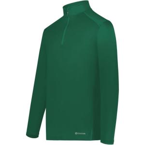 Holloway Men’s 1/4 Zip Pullover Powered by Coolcore(Dark Green)