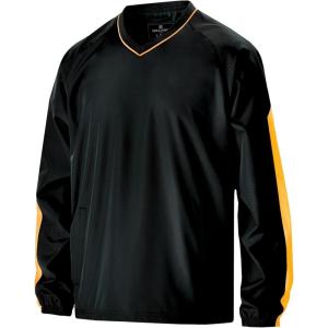 Holloway Men’s Bionic Pullover Windshirt(Black/Light Gold)