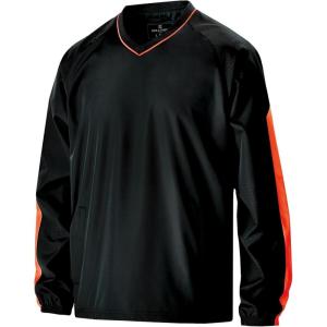 Holloway Men’s Bionic Pullover Windshirt(Black/Orange)