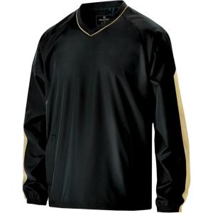 Holloway Men’s Bionic Pullover Windshirt(Black/Vegas Gold)