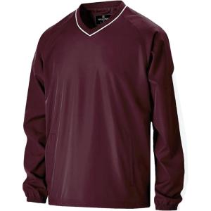 Holloway Men’s Bionic Pullover Windshirt(Maroon/White)