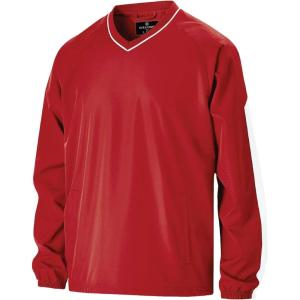 Holloway Men’s Bionic Pullover Windshirt(Scarlet/White)